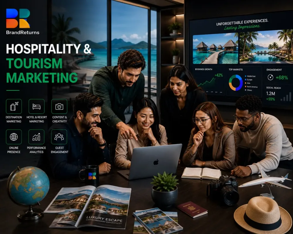 Hotel and hospitality marketing built around destination appeal and direct booking